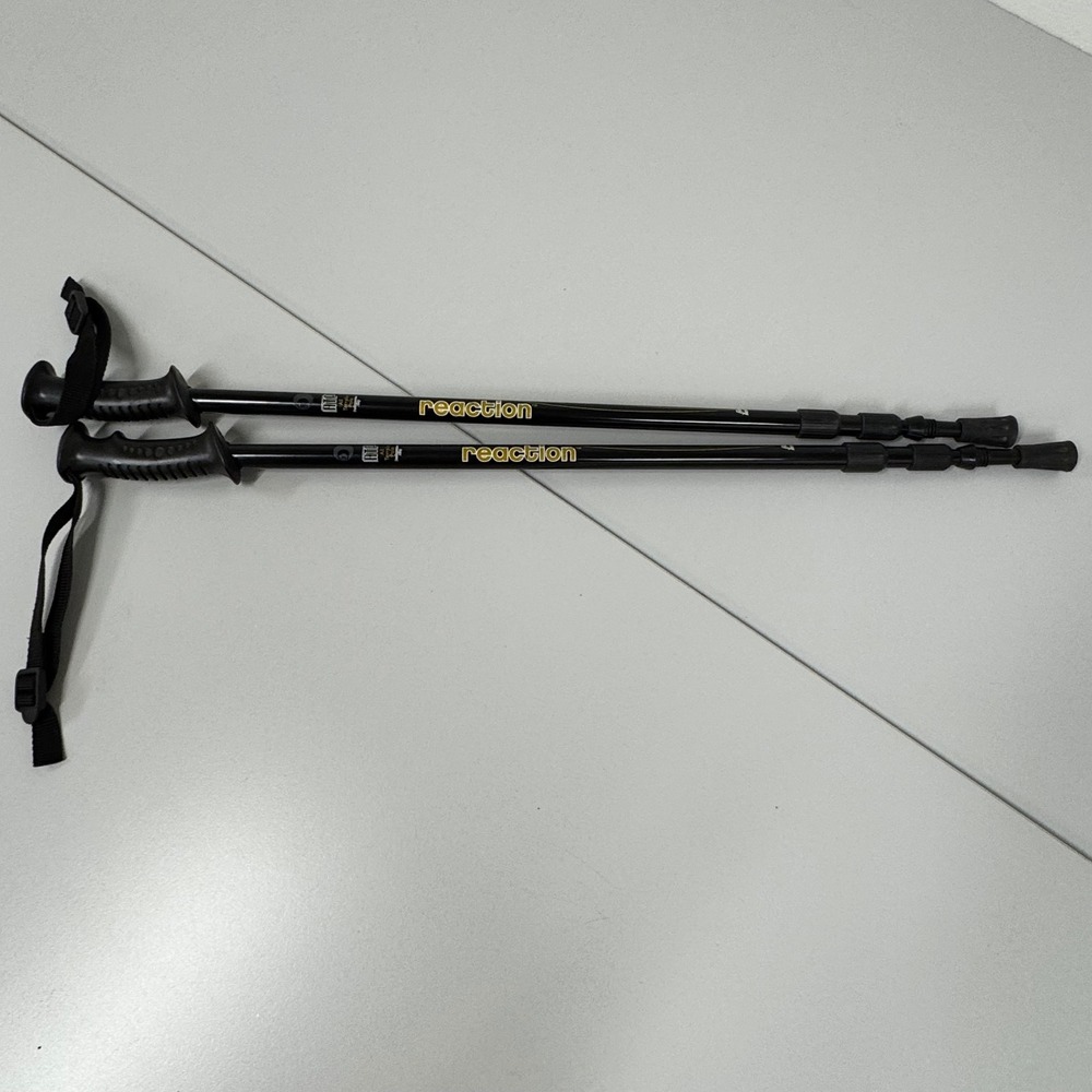 Reaction ATP Trekking‎ Poles Black Excellent All Terrain Performance Alloy